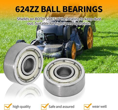 624ZZ كروي مزدوج محمية محامل الأخدود العميق 624-2Z 80024 محامل كروية عالية الكربون الصلب 4x13x5 مللي متر (20 قطعة) in Saudi Arabia