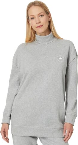 سويت شيرت نسائي من adidas من Stella McCartney برقبة عالية IW6336، رمادي، متوسط in Saudi Arabia