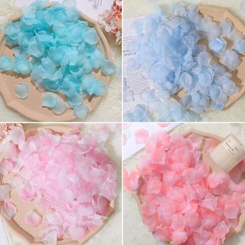 1200 PCS Artificial Fake Rose Petals for Valentine's Day,Romantic Night,Wedding,Engagement,Proposal Anniversary Flower Decorations, Artificial Flower Petals（Green Rose Petals） in Saudi Arabia