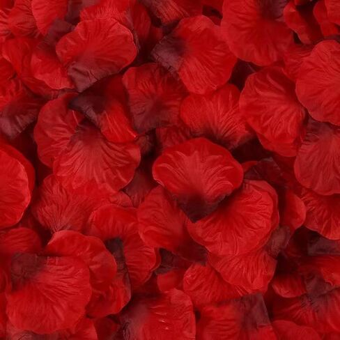 1200 PCS Artificial Fake Rose Petals for Valentine's Day,Romantic Night,Wedding,Engagement,Proposal Anniversary Flower Decorations, Artificial Flower Petals（Green Rose Petals） in Saudi Arabia