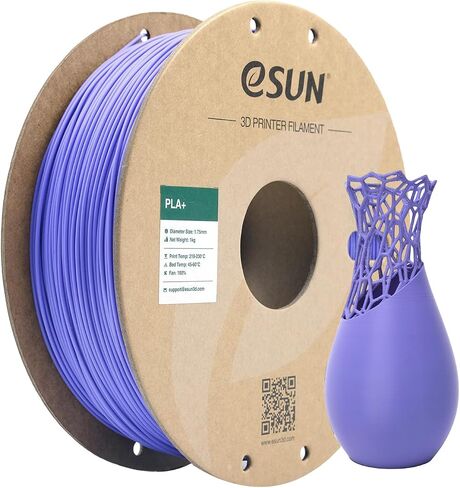 eSUN PLA+ Filament 1.75mm, 3D Printer Filament PLA Plus, Dimensional Accuracy +/- 0.03mm, 1KG Spool (2.2 LBS) 3D Printing Filament for 3D Printers, Blue Purple in Kuwait