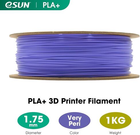 eSUN PLA+ Filament 1.75mm, 3D Printer Filament PLA Plus, Dimensional Accuracy +/- 0.03mm, 1KG Spool (2.2 LBS) 3D Printing Filament for 3D Printers, Blue Purple in Kuwait
