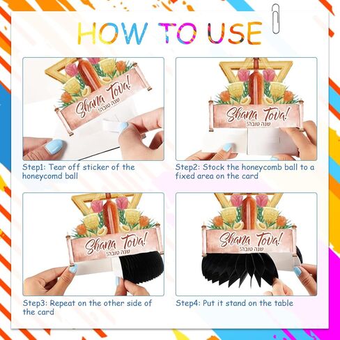 مجموعة 9 قطع من لوازم حفلات أعياد الميلاد من جروفي هيبي بوهو، قطع مركزية على شكل قرص العسل مزدوجة الجوانب لديكورات حفلات عيد ميلاد بوهو قوس قزح (بوهو) in Kuwait