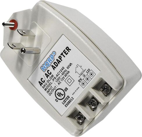 HQRP 120V to 12V AC 40VA Transformer Compatible with Fountain Pump, Lighting Power Supplies, Audio Equipment 120v-to-12v, ETL Listed in Kuwait