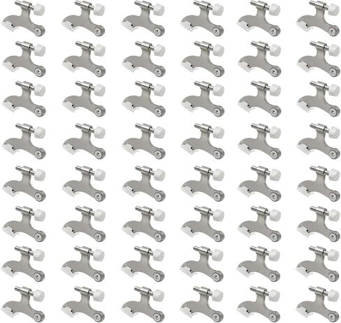 48 Pack Hinge Pin Brushed Nickel Door Stopper, Adjustable Heavy Duty Hinge Pin Door Stop with Rubber Bumper Tips in Kuwait