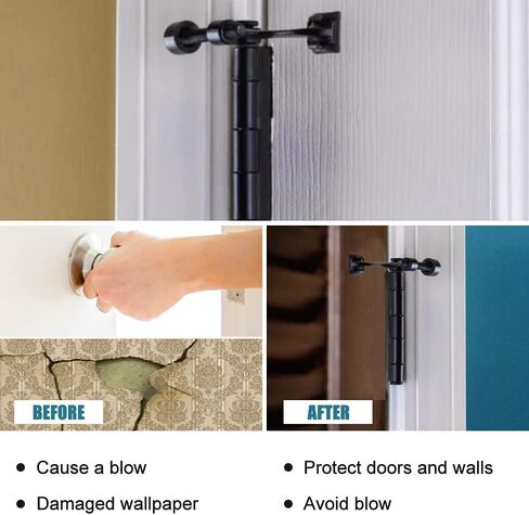 48 Pack Hinge Pin Brushed Nickel Door Stopper, Adjustable Heavy Duty Hinge Pin Door Stop with Rubber Bumper Tips in Kuwait