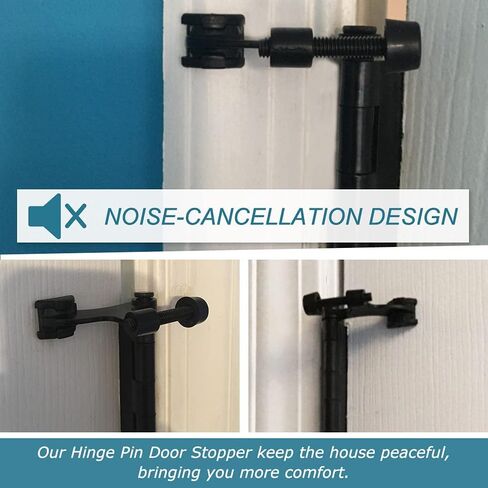 48 Pack Hinge Pin Brushed Nickel Door Stopper, Adjustable Heavy Duty Hinge Pin Door Stop with Rubber Bumper Tips in Kuwait