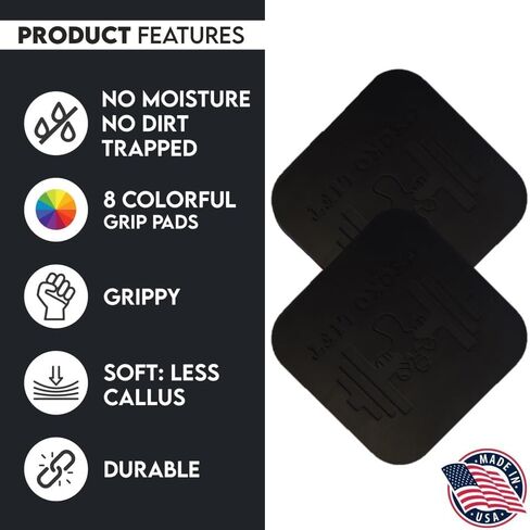 Premium Silicone Grip Pads, Thick Soft Non-Slip Non Sweat, Best Weight Lifting Glove Alternative, 4x4in 10x10cm, (2 Pads) in Kuwait