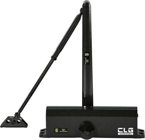 CLG HARDWARE Medium/Heavy Duty Commercial Door Closer DC7016 - Surface Mounted, Grade 1- ADA & UL 3 Hour Fire Rated, Adjustable Size 1-6 for Entrances & Aluminum Storefronts - US26D Aluminum in Kuwait