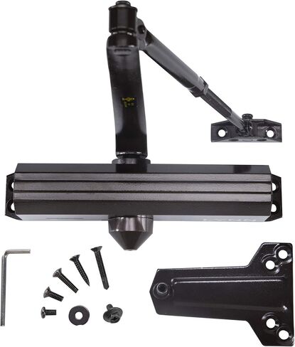 CLG HARDWARE Medium/Heavy Duty Commercial Door Closer DC7016 - Surface Mounted, Grade 1- ADA & UL 3 Hour Fire Rated, Adjustable Size 1-6 for Entrances & Aluminum Storefronts - US26D Aluminum in Kuwait