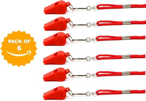 Adoretex Sport Guard Pea Coach Plastic Whistle with Lanyard in Kuwait