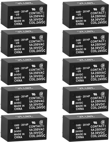 2Pcs PCB Power Relay, G6B-2114P-US, Coil Voltage DC 12V, Contact 5A 250VAC, 1A1B 6Pins, General Purpose Relay (2) in Kuwait