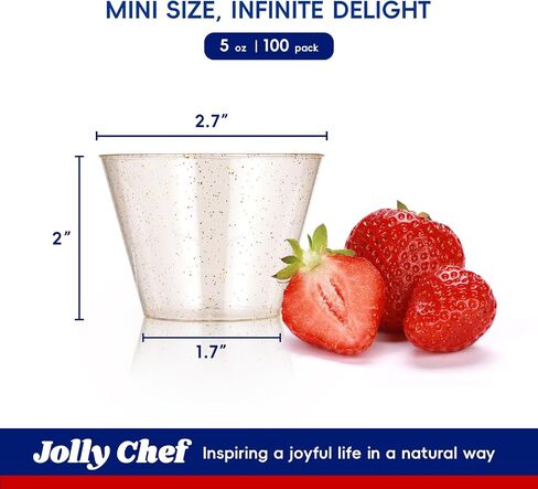 JOLLY CHEF 100 Pack 10 oz Gold Plastic Cups, Clear Plastic Cups Tumblers, Elegant Gold Rimmed Plastic Cups, Disposable Cups with Gold Rim Perfect for Weddings, Thanksgiving Day, Christmas in Saudi Arabia