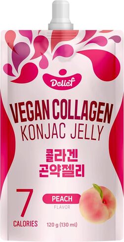 Vegan Collagen Konjac Jelly Peach (V) 120g x 10packs in 1box in Saudi Arabia
