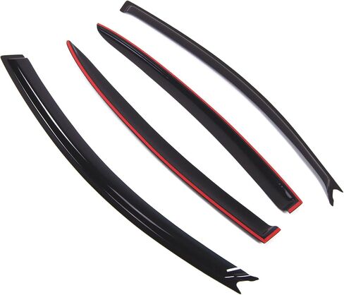 TuningPros BGWV-677 Window Visor Deflector Rain Guard Dark Black 4-pc Set in Saudi Arabia