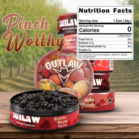 Outlaw Dip - Original - Fat Cut - 6 Pack - Tobacco & Nicotine Free Chew in Saudi Arabia