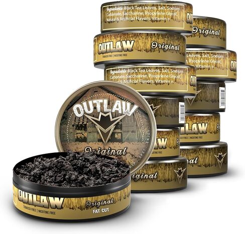 Outlaw Dip - Original - Fat Cut - 6 Pack - Tobacco & Nicotine Free Chew in Kuwait