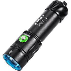 APLOS AP02 Scuba Diving Flashlight, 2500 Lumen Dive Light with 4 Modes Power Indicator, Waterproof Underwater Dive Torch with Rechargeable 5000mAh Battery & Charger in Kuwait