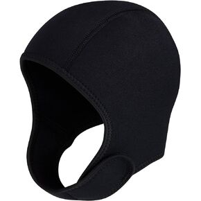 TOBWOLF Diving Hood, 2.5mm Neoprene Dive Cap Surf Cap, Stretchable Diving Cap with Chin Strap, Thermal Wetsuit Hood Cap, Surfing Hood for Water Sports, Swimming Kayaking Snorkeling Sailing Canoeing