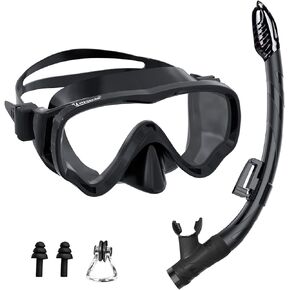 Kids Snorkel Set for Age 4-14 - Dry Top Snorkeling Gear for Kids Junior & Youth - Childs Diving Mask with Big Eyes for Boys Girls - Anti-Fog Snorkeling Mask and Snorkel Set