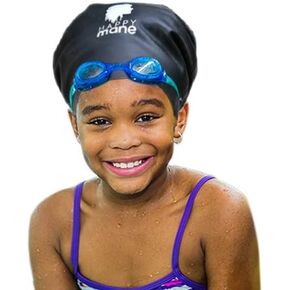 Silicone Swim Cap for Braids and Dreadlocks - Hair Dry While Swimming Bathing Long Hair, Extensions, and Curly Hair - Large Shower Cap for Women, Teenager, Kids