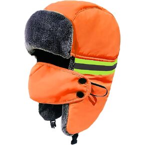 IPENNY Winter Thermal Ski Hat Waterproof Trapper Russian Warm Hats with Ear Flaps&Mask for Adult in Saudi Arabia