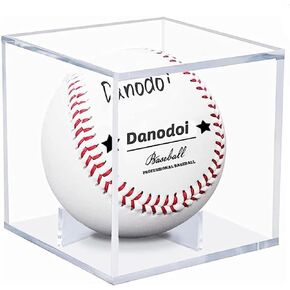 Danodoi Baseball Display Case UV Protected Acrylic Clear Baseball Holder Square Cube Ball Protector Memorabilia Autograph Display Box for Official Size Baseball