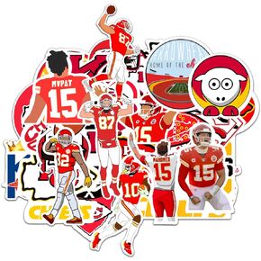 39 PCS Kansas Сity Stickers Decal for Сhiefs Stickers for Water Bottle, Laptop, Bicycle, Computer, Motorcycle, Travel Case, Car Decal Decoration Sticker 2-2.5 inches