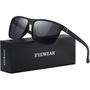 KWHZXGYY Sunglasses Men Polarized Sunglasses for Mens and Womens,Black Retro Sun Glasses Driving Fishing UV400 Protection