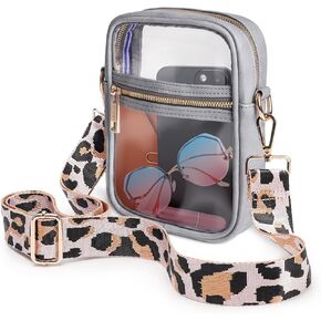 Clear Bag Stadium Approved, Clear Crossbody Purse for Women with Adjustable Strap for Sports Concert