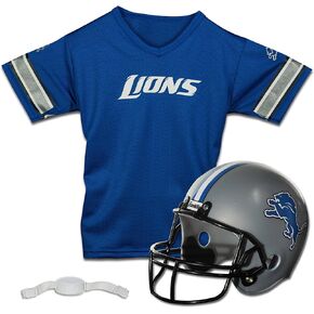 Franklin Sports NFL Kids Helmet + Jersey Sets - Youth NFL Team Uniform Sets - Costume Set - Helmet, Jersey + Chinstrap-Medium