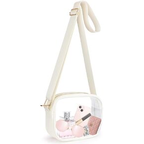 KETIEE Clear Crossbody Bag, Stadium Approved Clear Purse Bag for Concerts Sports Events Festivals
