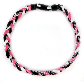 MapofBeauty 18 Inch Sport Three Colors Three Braided Rope Tornado Necklace