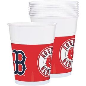 Boston Red Sox Plastic Cups - Pack of 25 - Premium Quality, Perfect for Sports Events & Team Parties