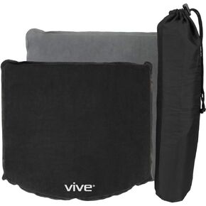 Vive Self Inflatable Seat Cushion - Portable Pad for Stadiums, Bleachers, Airplanes, Travel, Hiking, Camping, Backpacking, Sporting Events, Picnics - Lightweight Padded Seat Resistant to Tears & Snags