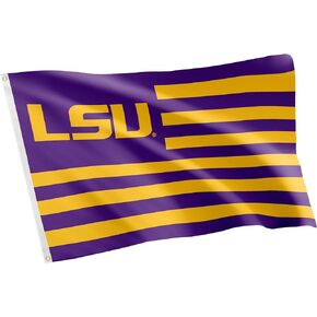 Desert Cactus LSU Flag Tigers Geaux Louisiana State University Flags Banners 100% Polyester Indoor Outdoor 3x5 Flag (Nation)