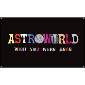 Astroworld Flag Black, 3x5 Feet Flag Banner, Man Cave Wall Flag with Brass Grommets for College Dorm Room Decor,Tailgates,Parties,Gift, Please identify the store name "SSandy" for purchase