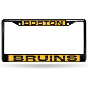 إطار من الكروم مقطوع بالليزر باللون الأسود من Rico Industries NHL مقاس 12 بوصة × 6 بوصة إطار من الكروم مقطوع بالليزر باللون الأسود - ملحقات السيارة/الشاحنة/سيارات الدفع الرباعي