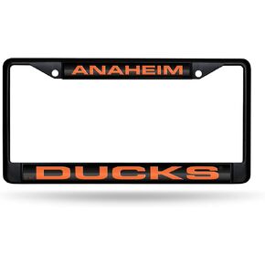إطار من الكروم مقطوع بالليزر باللون الأسود من Rico Industries NHL مقاس 12 بوصة × 6 بوصة إطار من الكروم مقطوع بالليزر باللون الأسود - ملحقات السيارة/الشاحنة/سيارات الدفع الرباعي
