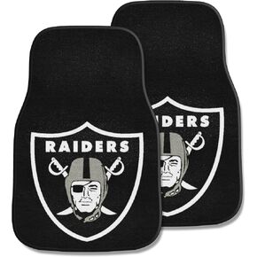 FANMATS NFL Las Vegas Raiders Carpet Car Mat Set 17"x27"