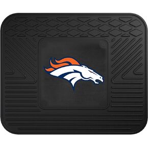 FANMATS 8768 Denver Broncos 2-Piece Heavy Duty Vinyl Car Mat Set, Front Row Floor Mats, All Weather Protection, Universal Fit, Deep Resevoir Design