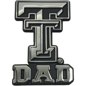 Texas Tech Emblem Red Raiders Premium Metal Auto Emblem (Chrome)