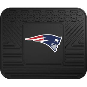 FANMATS 8754 New England Patriots 2-Piece Heavy Duty Vinyl Car Mat Set, Front Row Floor Mats, All Weather Protection, Universal Fit, Deep Resevoir Design