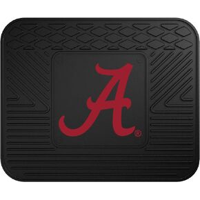 FANMATS 8761 Alabama Crimson Tide 2-Piece Heavy Duty Vinyl Car Mat Set, Front Row Floor Mats, All Weather Protection, Universal Fit, Deep Resevoir Design