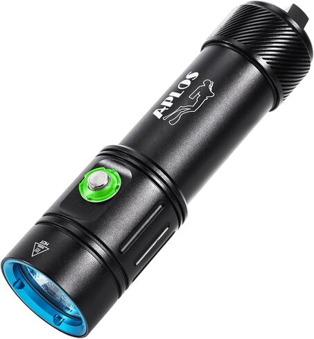 APLOS AP02 Scuba Diving Flashlight, 2500 Lumen Dive Light with 4 Modes Power Indicator, Waterproof Underwater Dive Torch with Rechargeable 5000mAh Battery & Charger in Kuwait