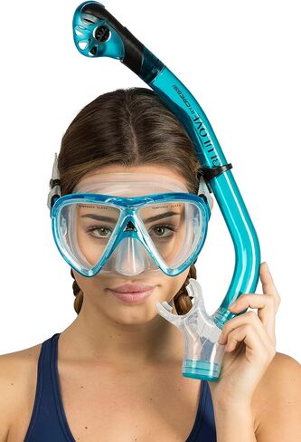 Cressi Adult Snorkeling Kit, Mask & Dry Snorkel - Quality for Exploring Underwater - Ikarus & Orion Dry: Designed in Italy in Saudi Arabia