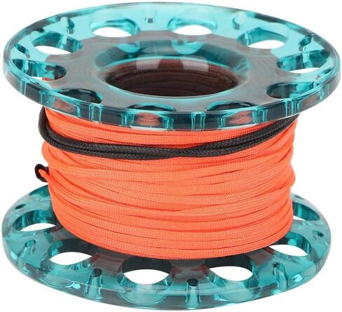 Diving Spool Reel,30m Scuba Diving Finger Spool Reel Durable Plastic Underwater Cave Diving Snorkeling Finger Spool Guide Line with Double Ended Bolt Clip ( Blue) in Saudi Arabia
