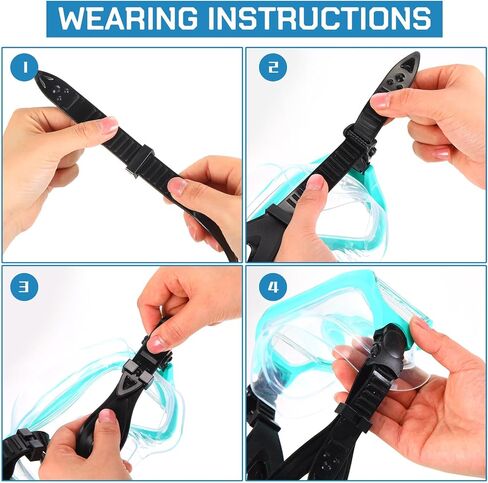 Yexiya 6 Pcs Silicone Dive Mask Strap 3 Styles Snorkeling Silicone Strap Swim Snorkel Mask Strap Head Band for Diving in Saudi Arabia