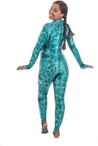 Slip Ins DiveSkins Zippered Full Body Diving Skin with Rash Guard, UV Protection for Surfing, Swimming, Diving, Snorkeling, Water Sports in Kuwait