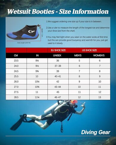 أحذية غوص من النيوبرين، أحذية غوص سكوبا لركوب الأمواج للرجال والنساء 3 مم، أحذية زعانف مائية مع نعل مطاطي ممتاز مضاد للانزلاق للرياضات المائية والغطس in Kuwait